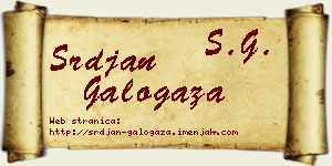 Srđan Galogaža vizit kartica